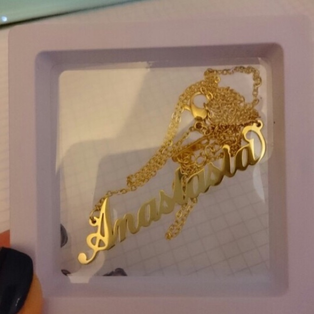 Reserved for Charisse silver name necklace